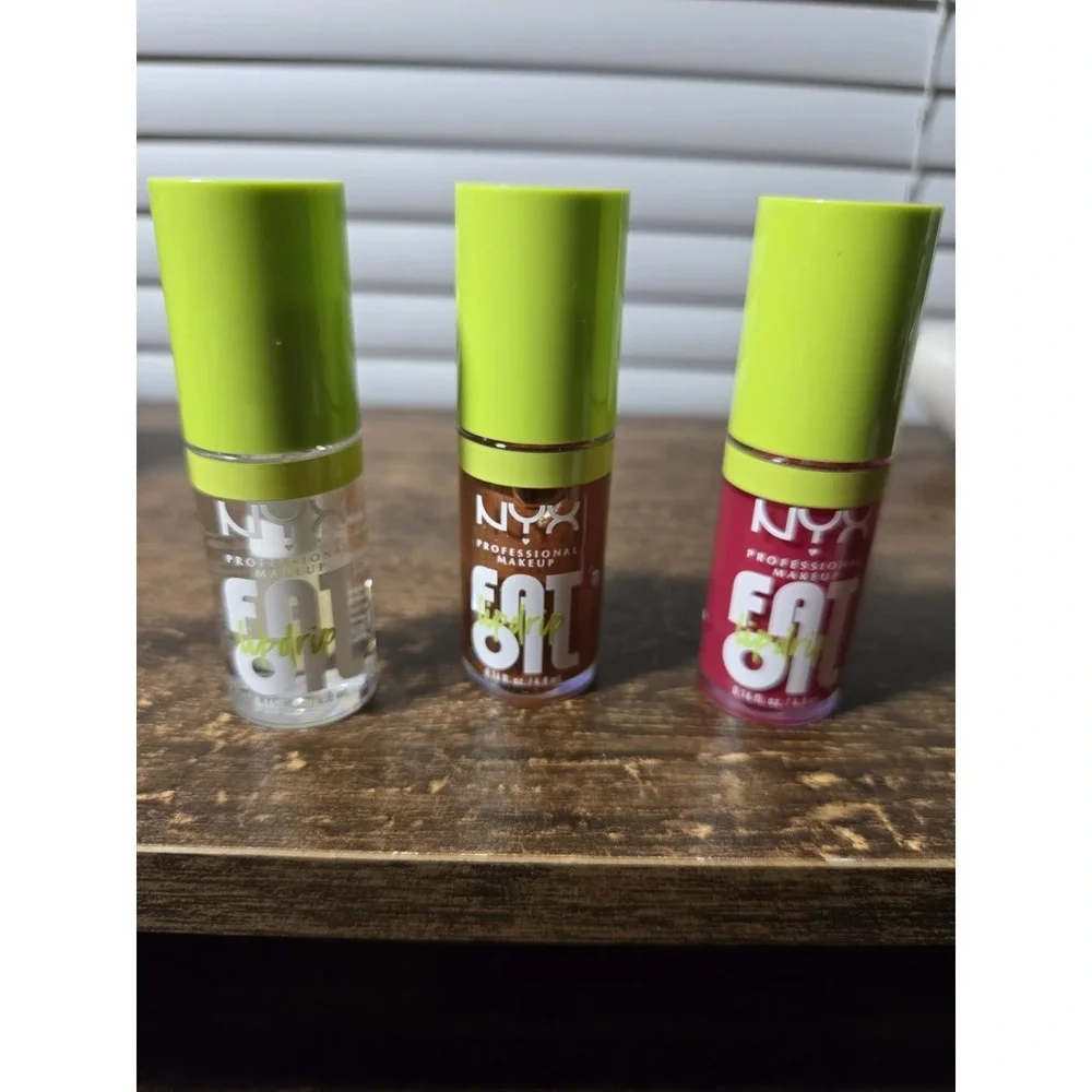 NYX Professional Makeup Fat Oil Lip Drip Gloss Trio 3 Shades 0.16fl oz Each